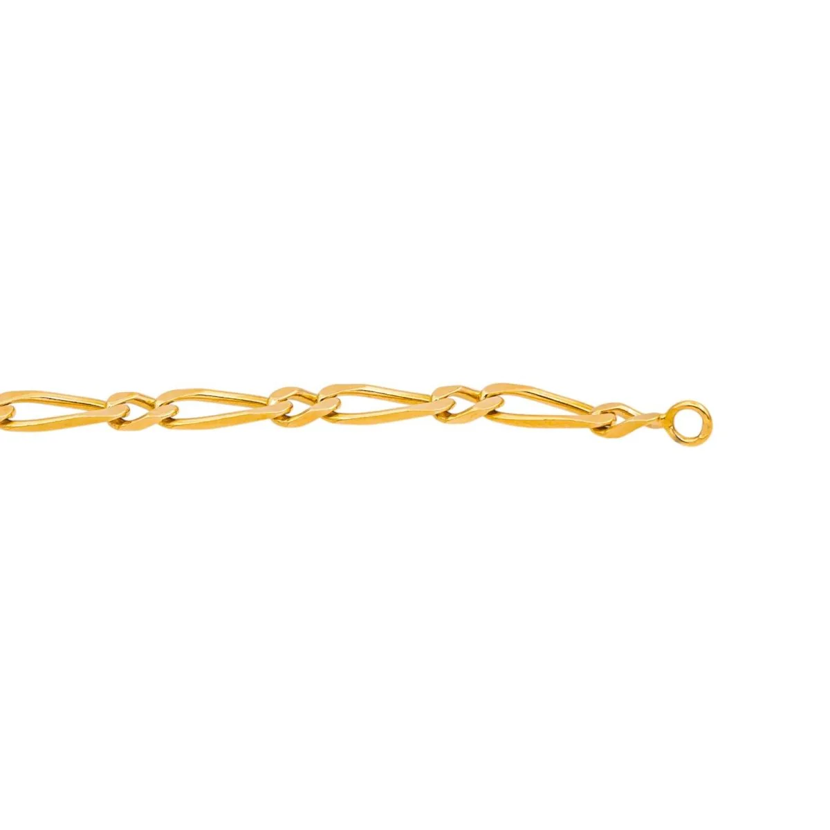 Link Necklace Figaro chain Gold Yellow - Image 6