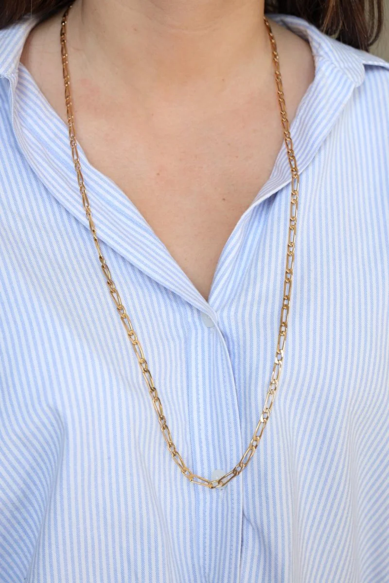 Figaro mesh necklace Yellow gold - Image 2