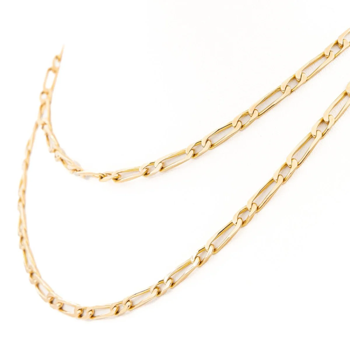 Figaro mesh necklace Yellow gold - Image 5