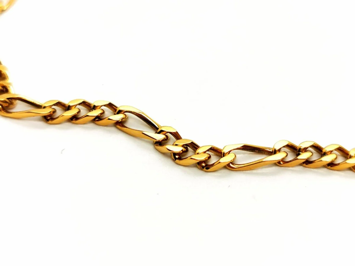 Figaro mesh necklace Yellow gold - Image 3