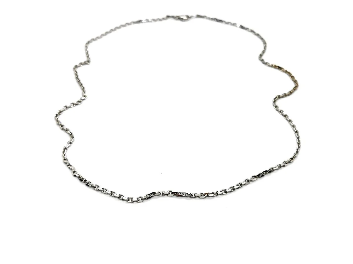 White gold cable link necklace - Image 12