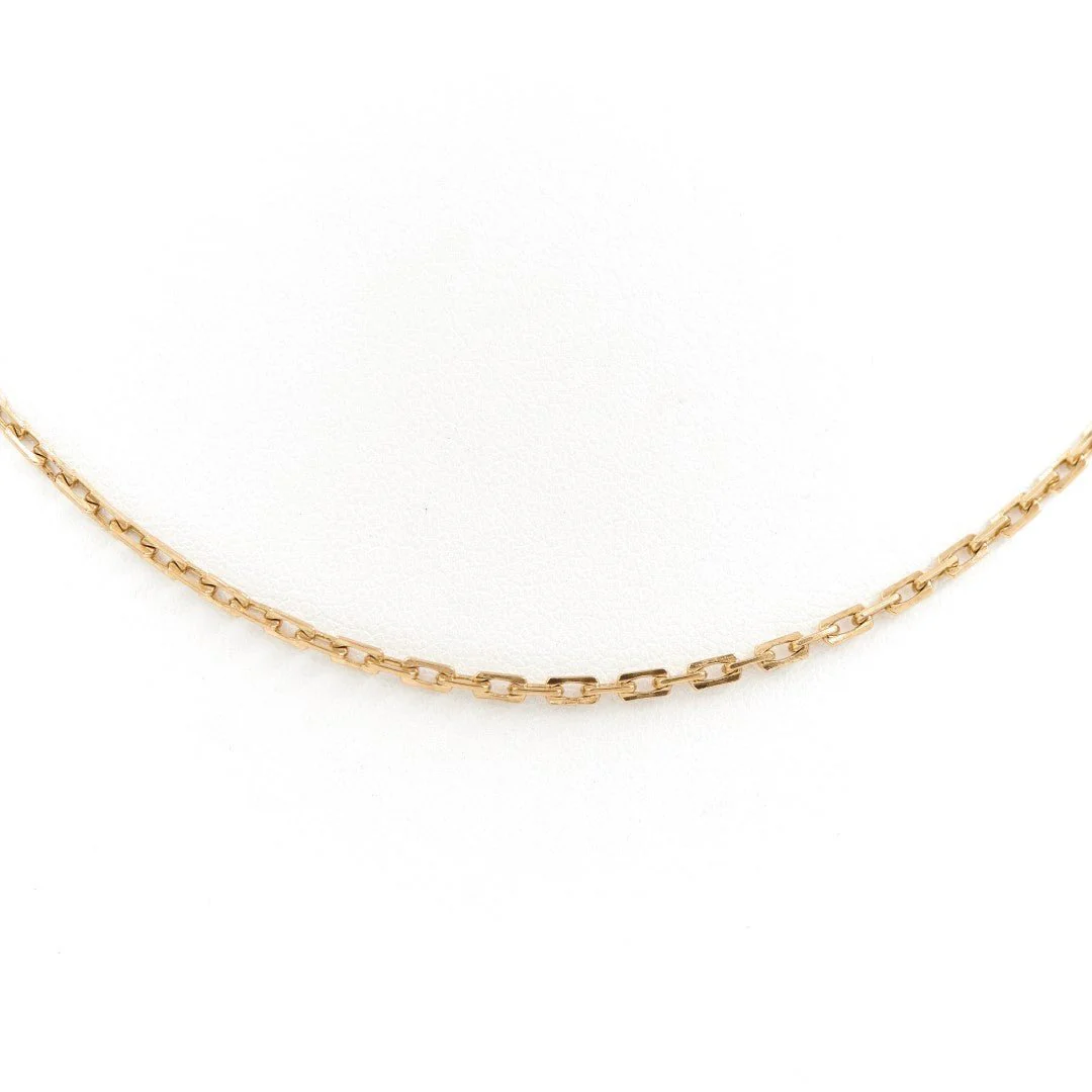 Cable link chain necklace in yellow gold - Image 2