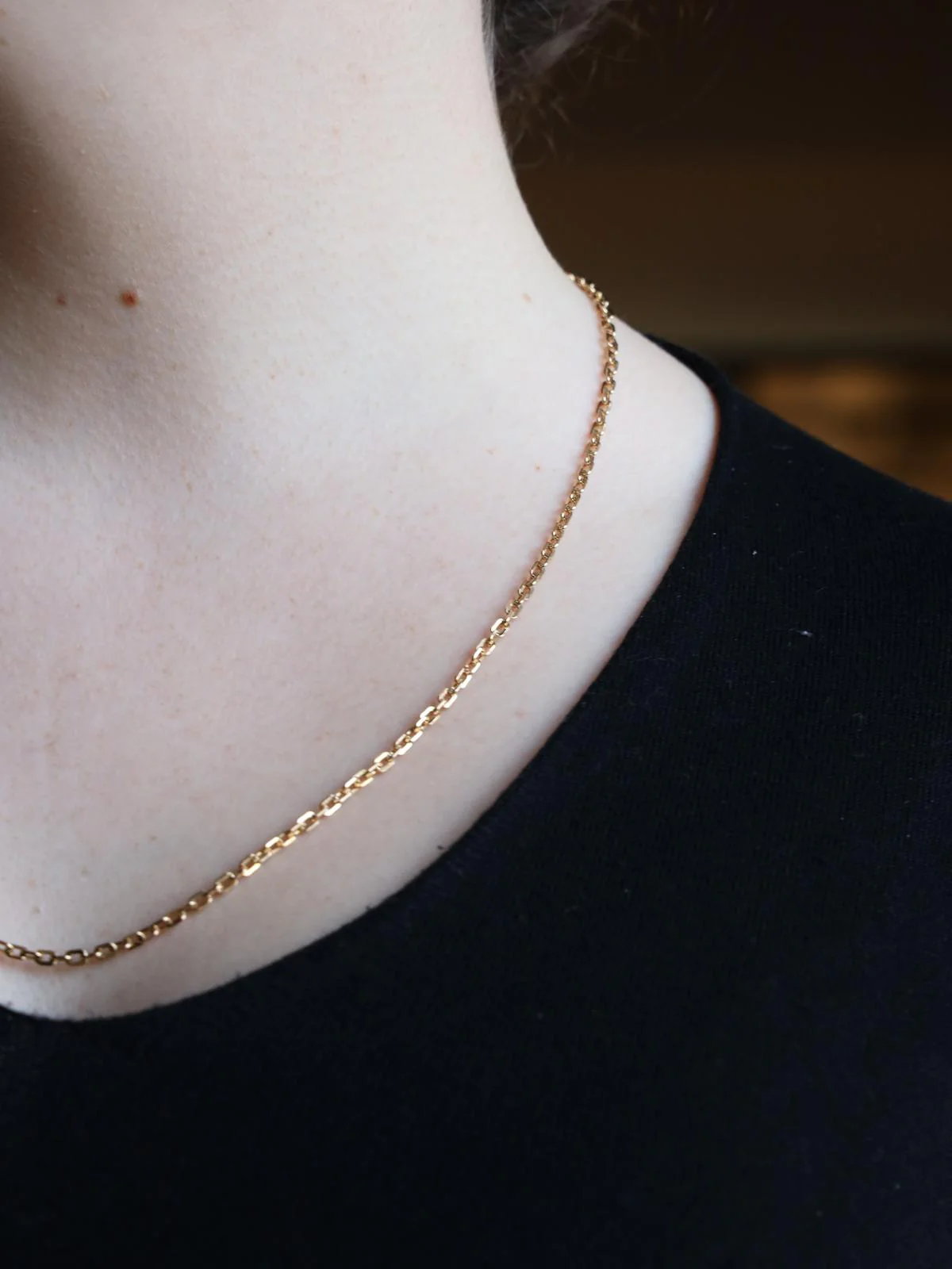 Cable link chain necklace in yellow gold - Image 5