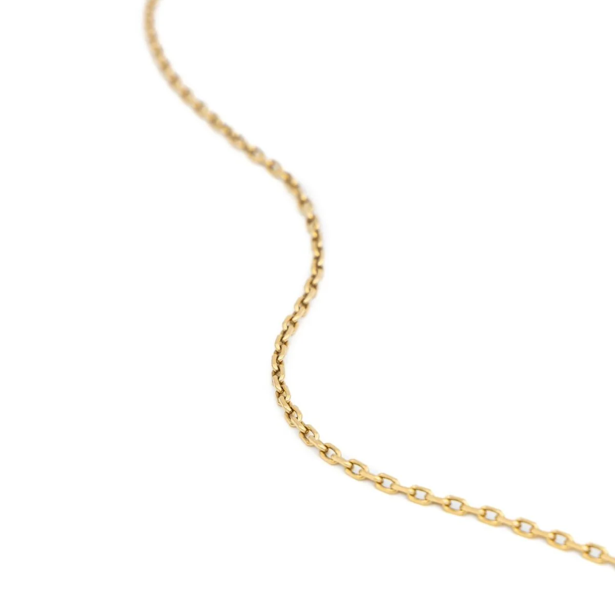 Cable link chain necklace in yellow gold - Image 2