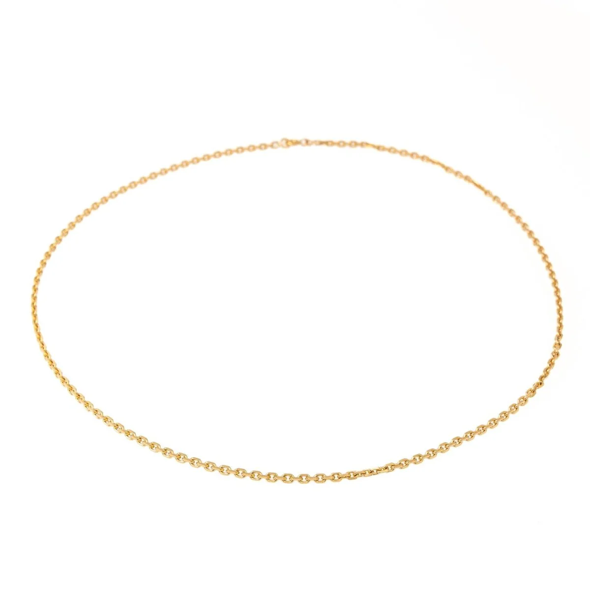 Cable link chain necklace in yellow gold - Image 2