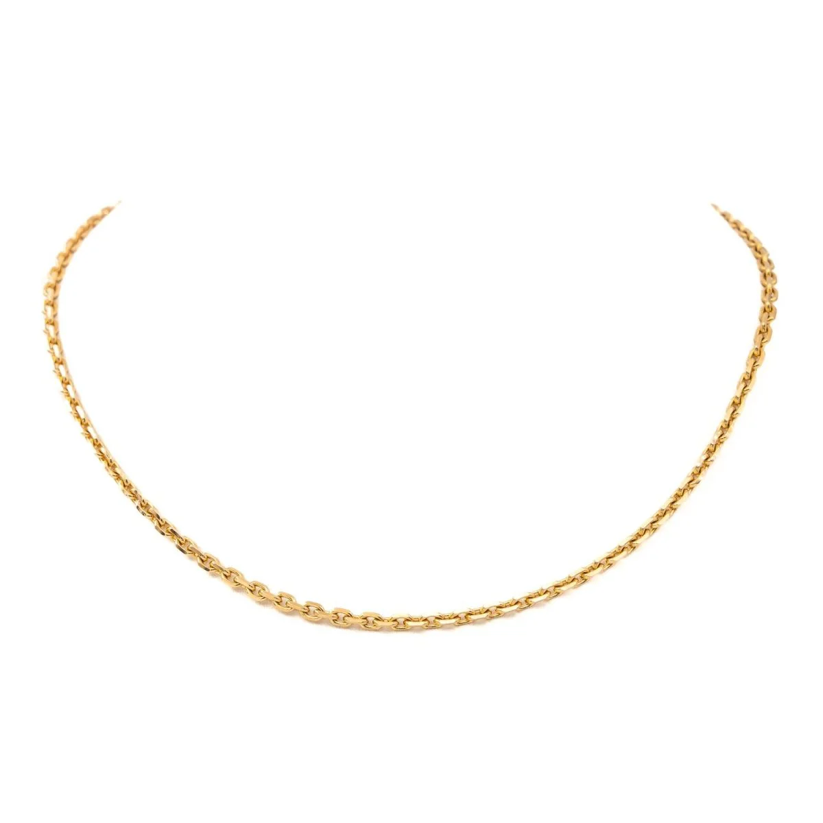 Cable link chain necklace in yellow gold - Image 7