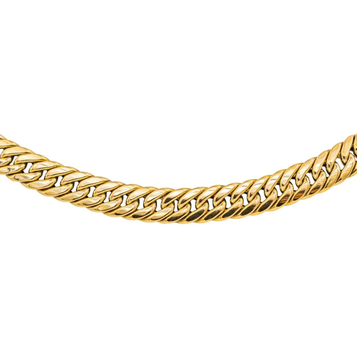 Link Curb chain necklace Yellow gold