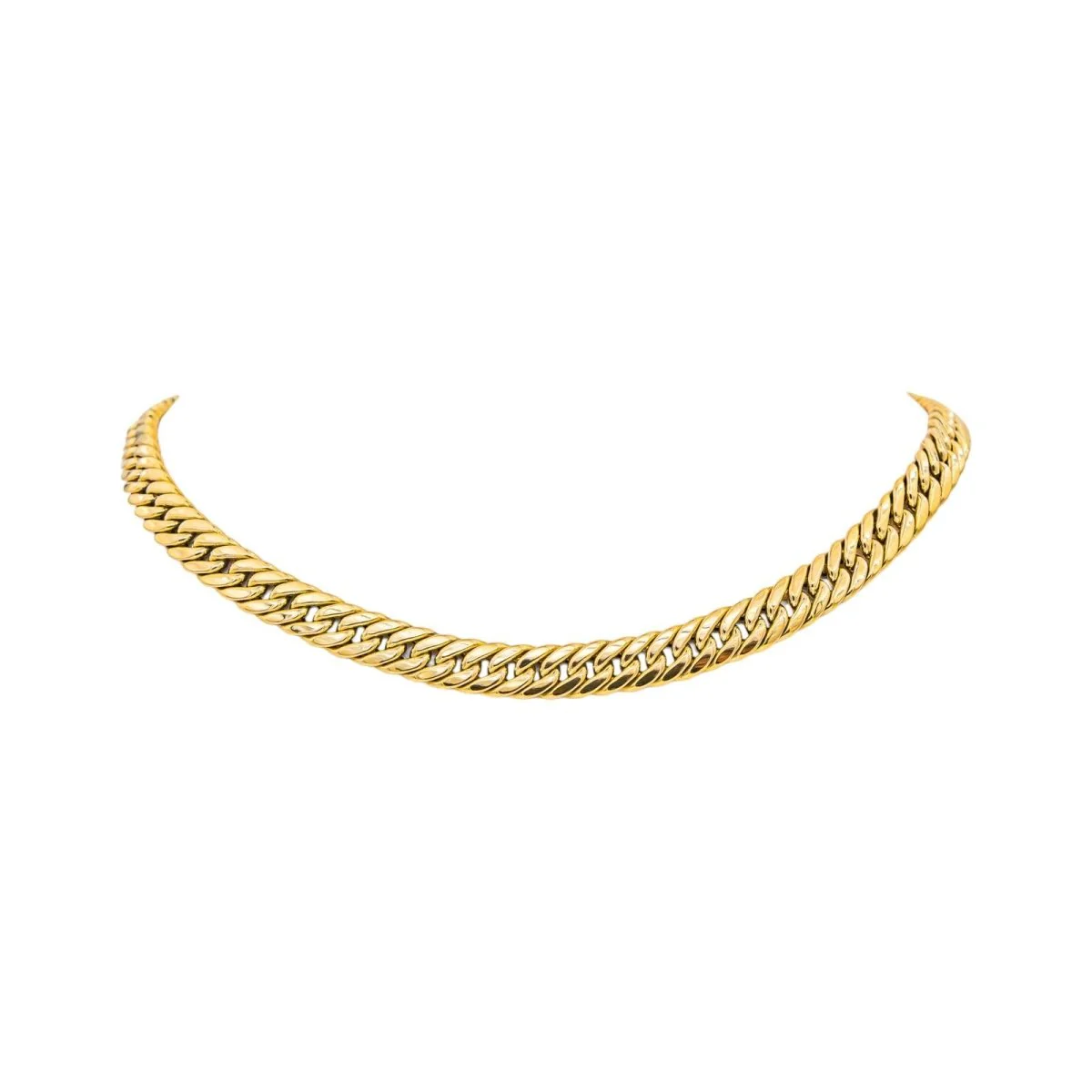 Link Curb chain necklace Yellow gold - Image 3