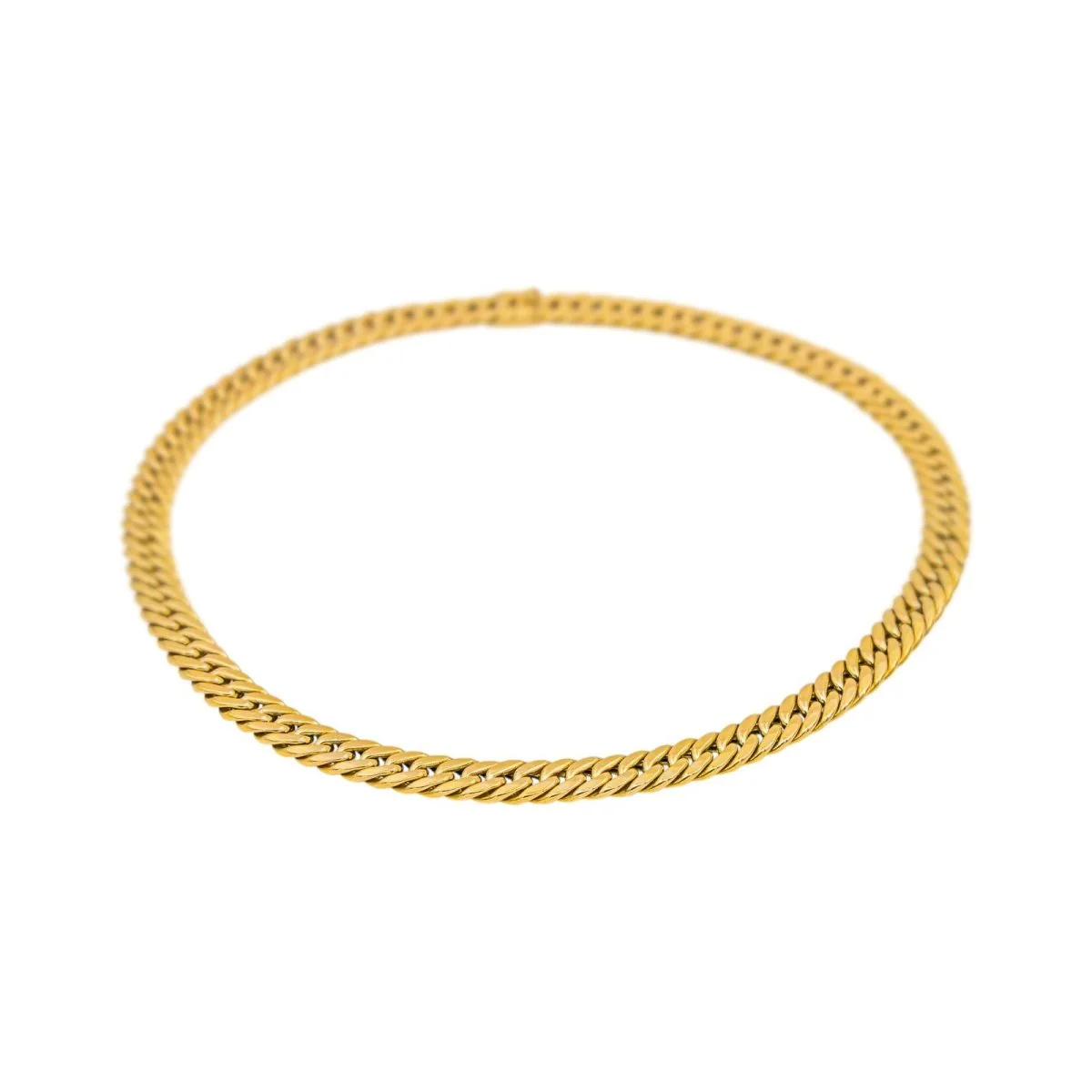 Link Curb chain necklace Yellow gold - Image 4