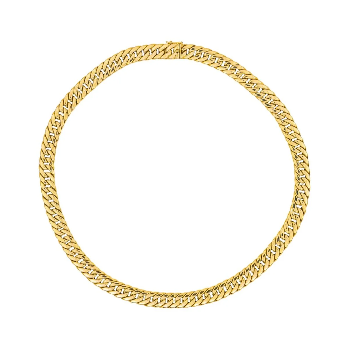 Link Curb chain necklace Yellow gold - Image 5