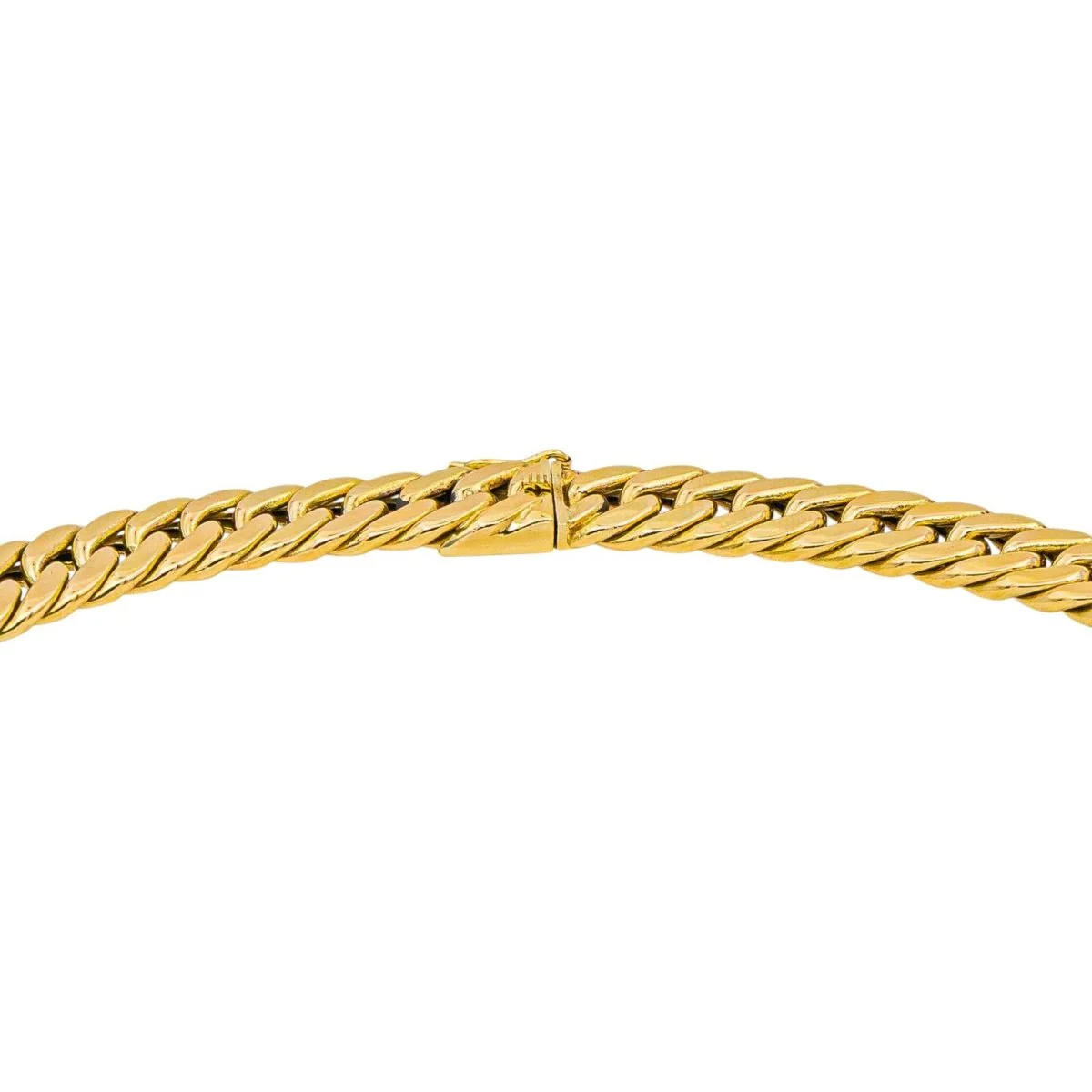 Link Curb chain necklace Yellow gold - Image 6
