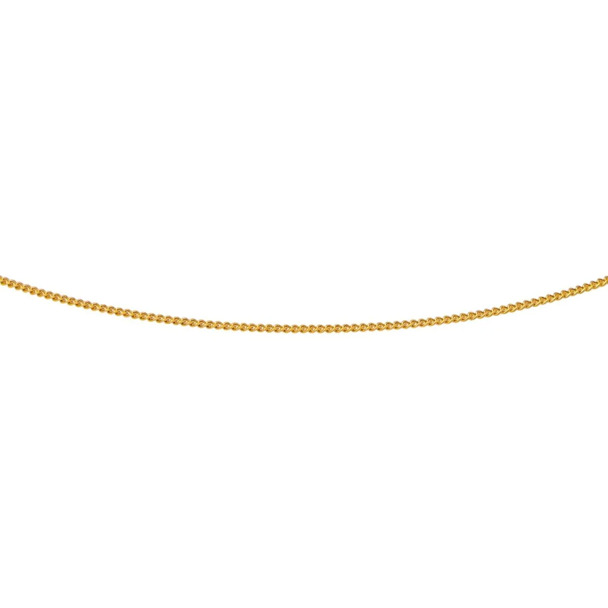 Yellow gold curb chain necklace - Image 5