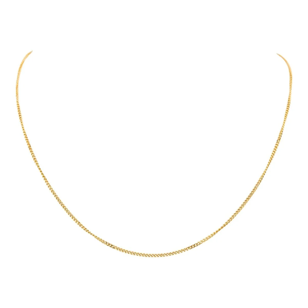 Yellow gold chain necklace