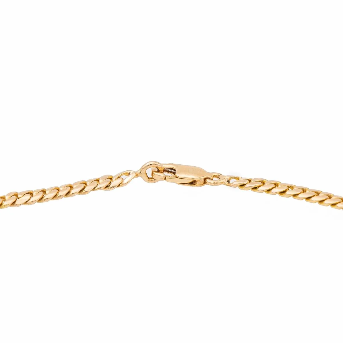 Curb link necklace Yellow gold Jade Jadeite - Image 4