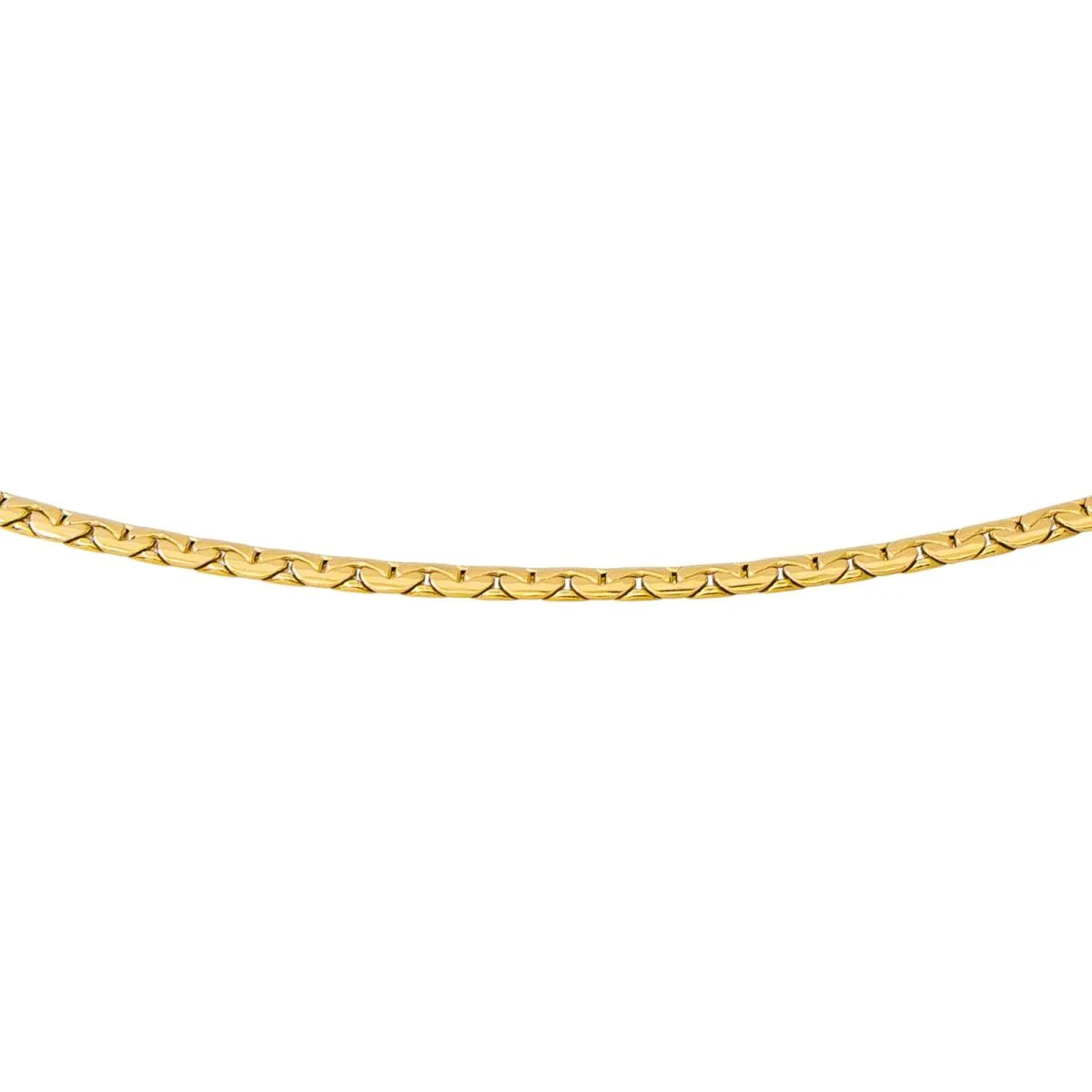 Yellow Gold Bean-Shaped Link Necklace - Image 5