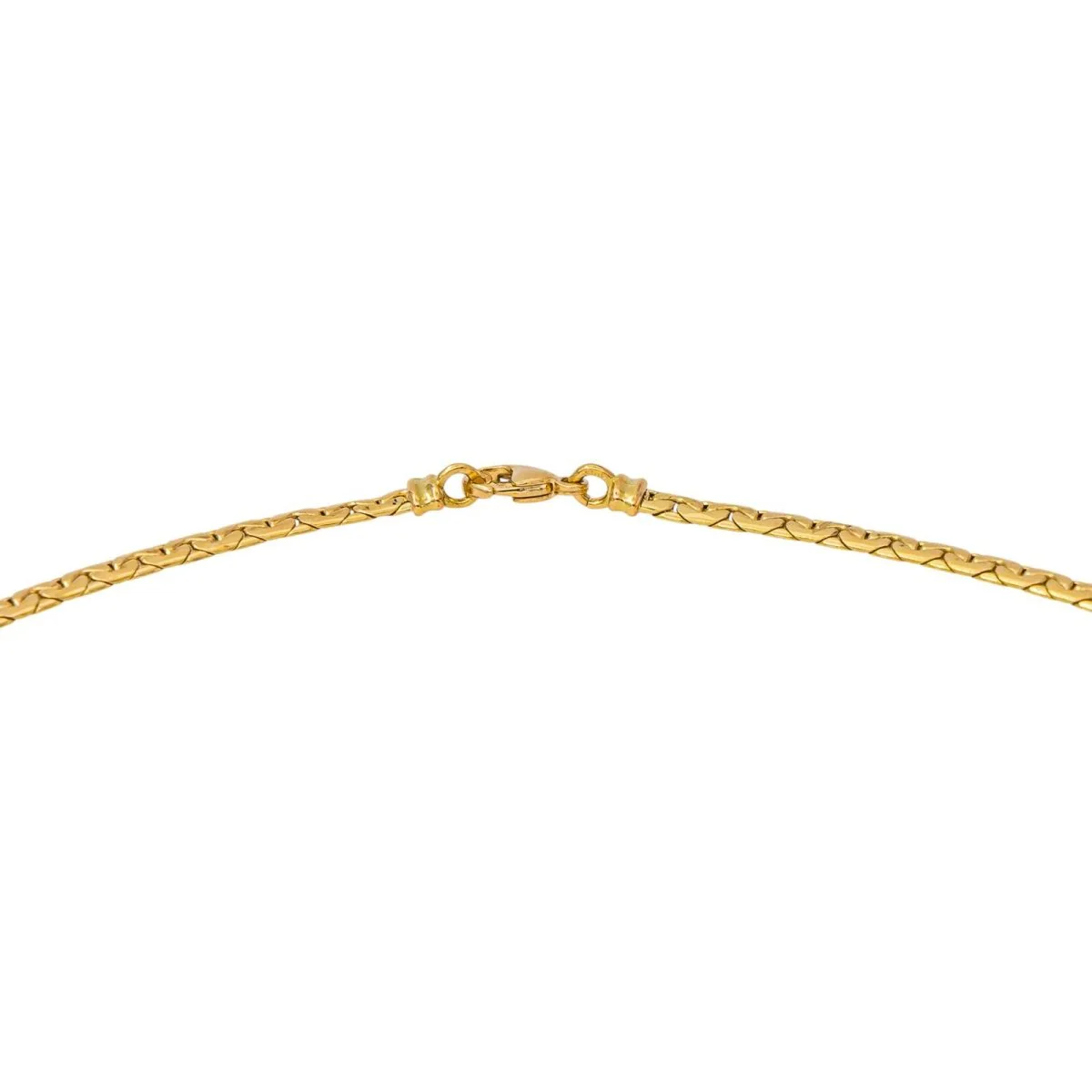 Yellow Gold Bean-Shaped Link Necklace - Image 6