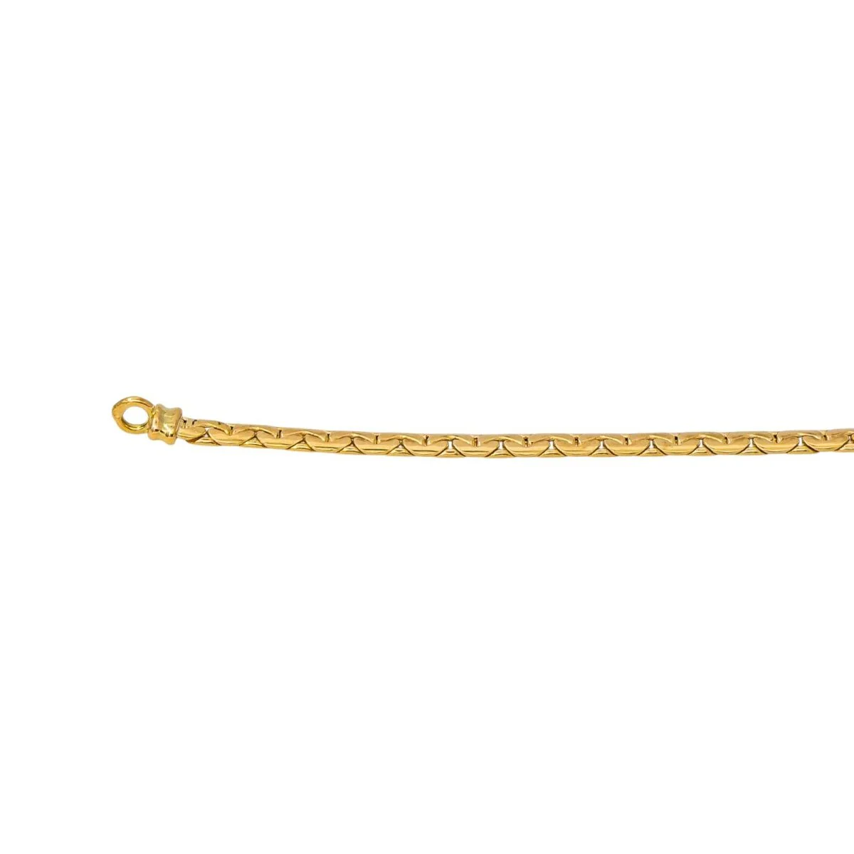 Yellow Gold Bean-Shaped Link Necklace - Image 7