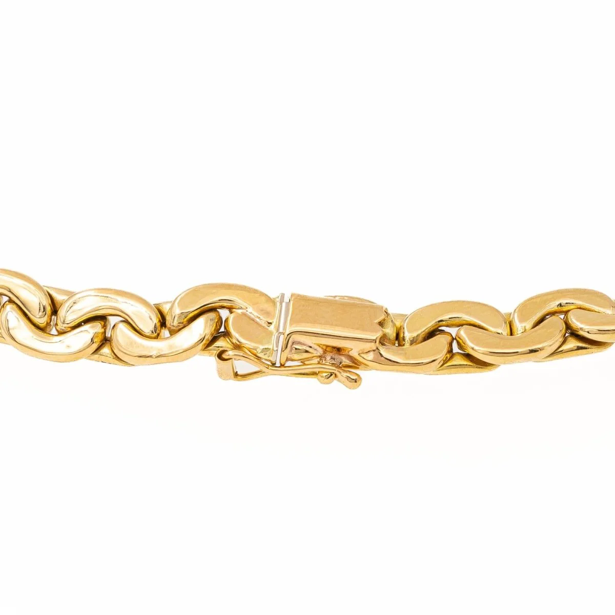 Bean chain necklace in yellow gold - Image 7