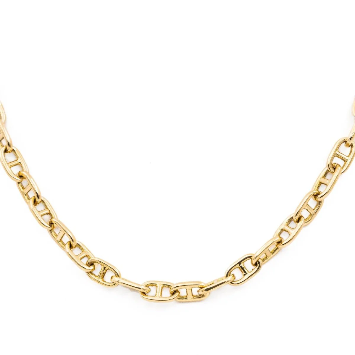 Navy mesh necklace Yellow gold