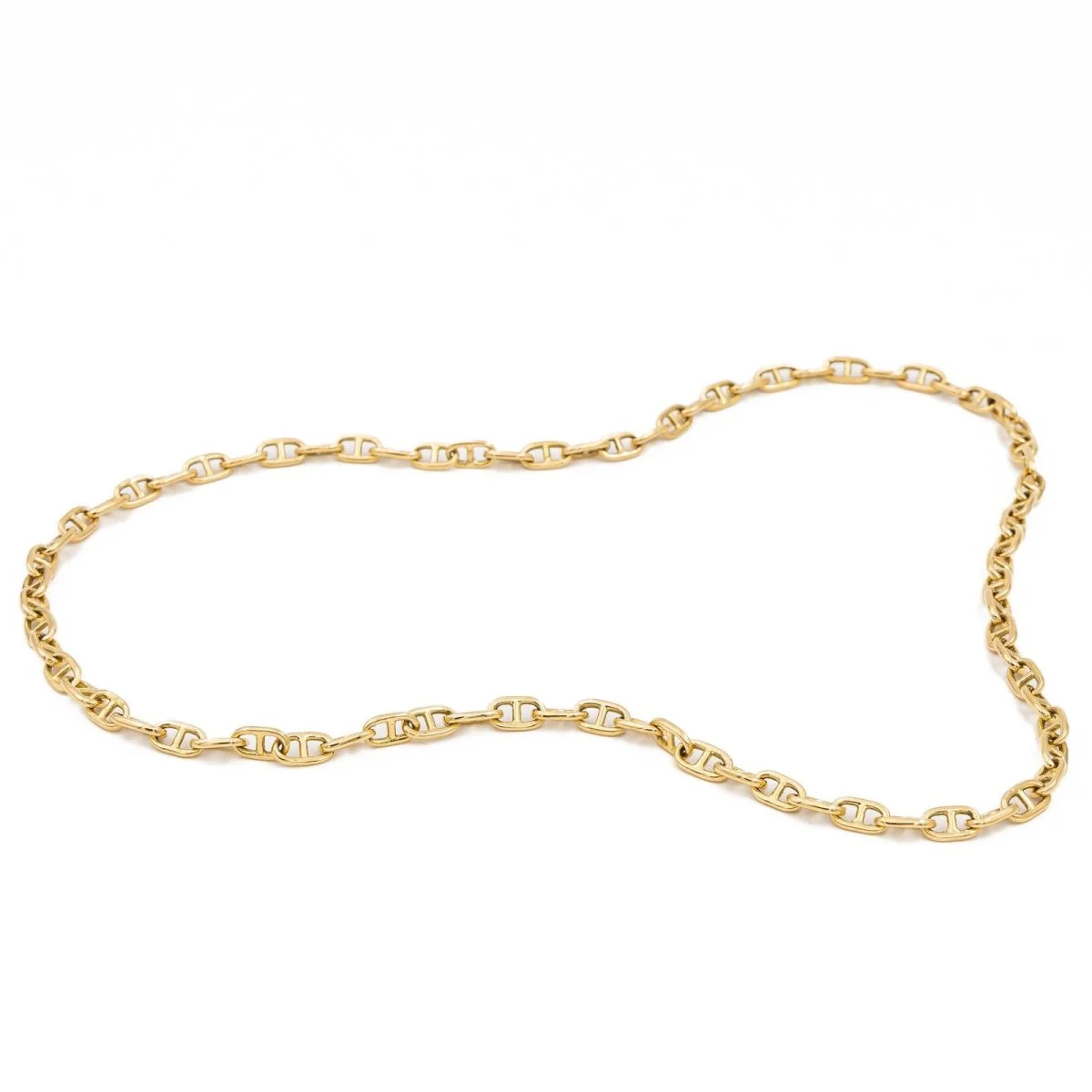 Navy mesh necklace Yellow gold - Image 3