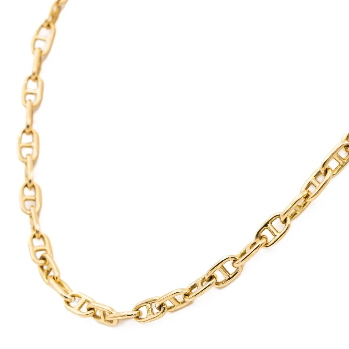 Navy mesh necklace Yellow gold - Image 5