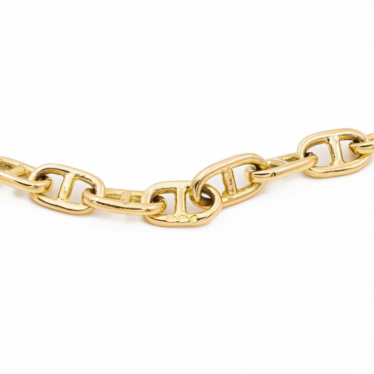 Navy mesh necklace Yellow gold - Image 6