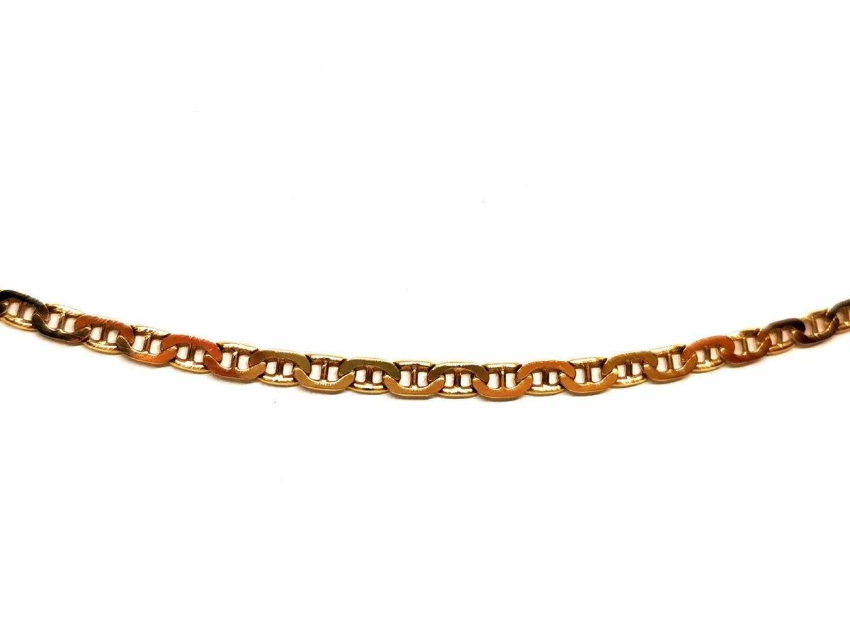 Navy mesh necklace Yellow gold - Image 2