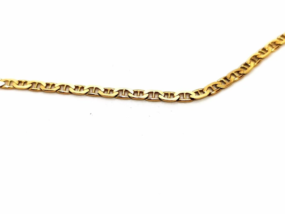 Navy mesh necklace Yellow gold - Image 3