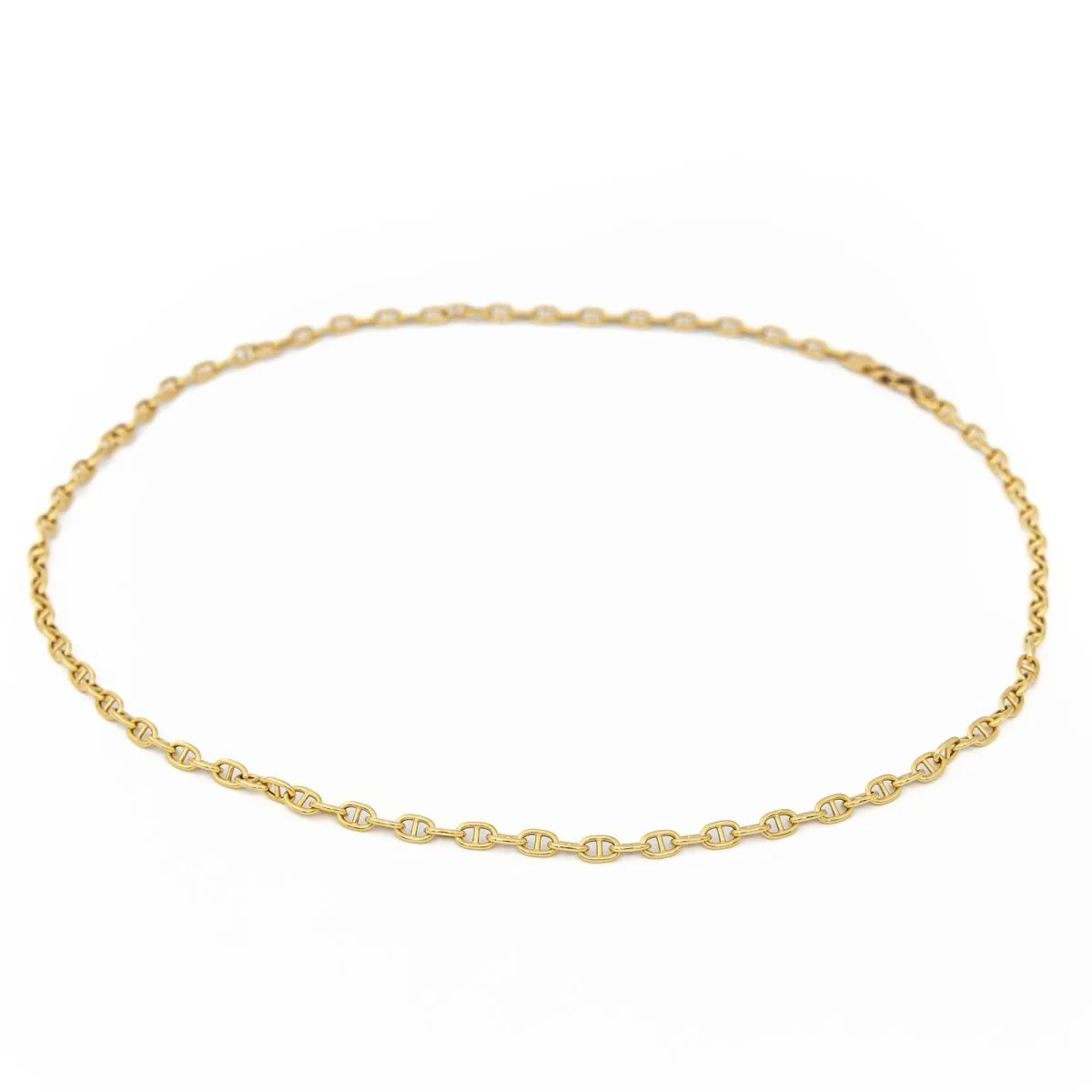 Navy mesh necklace Yellow gold - Image 3