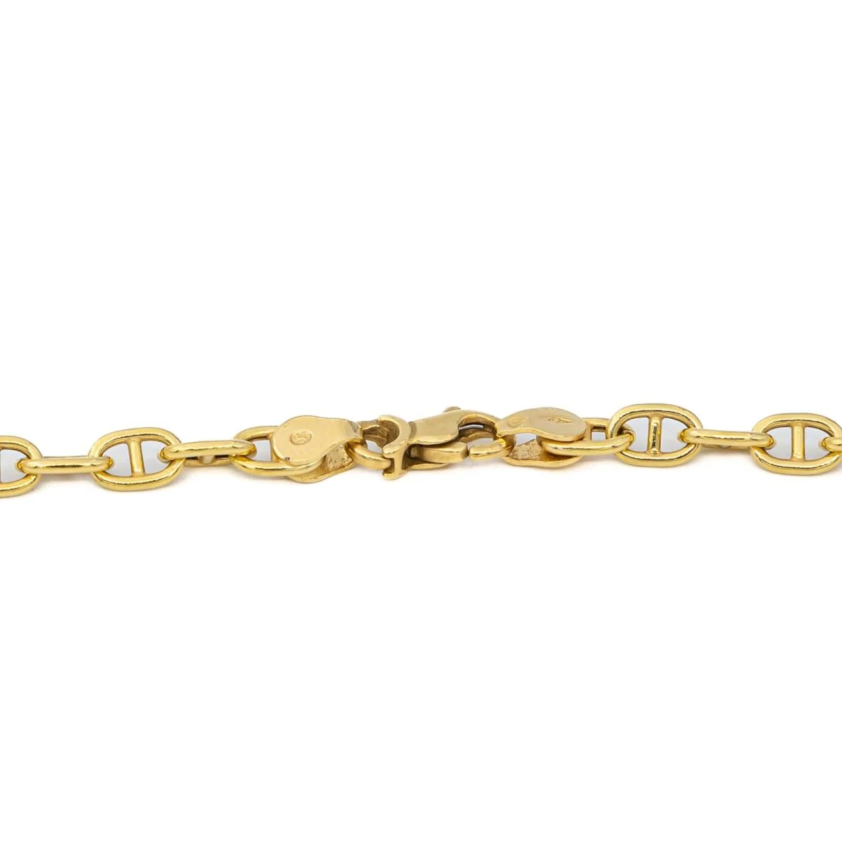 Navy mesh necklace Yellow gold - Image 4