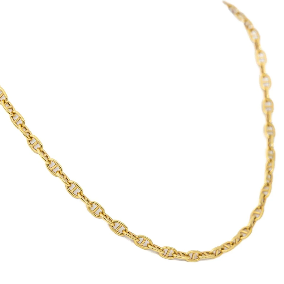 Navy mesh necklace Yellow gold - Image 5
