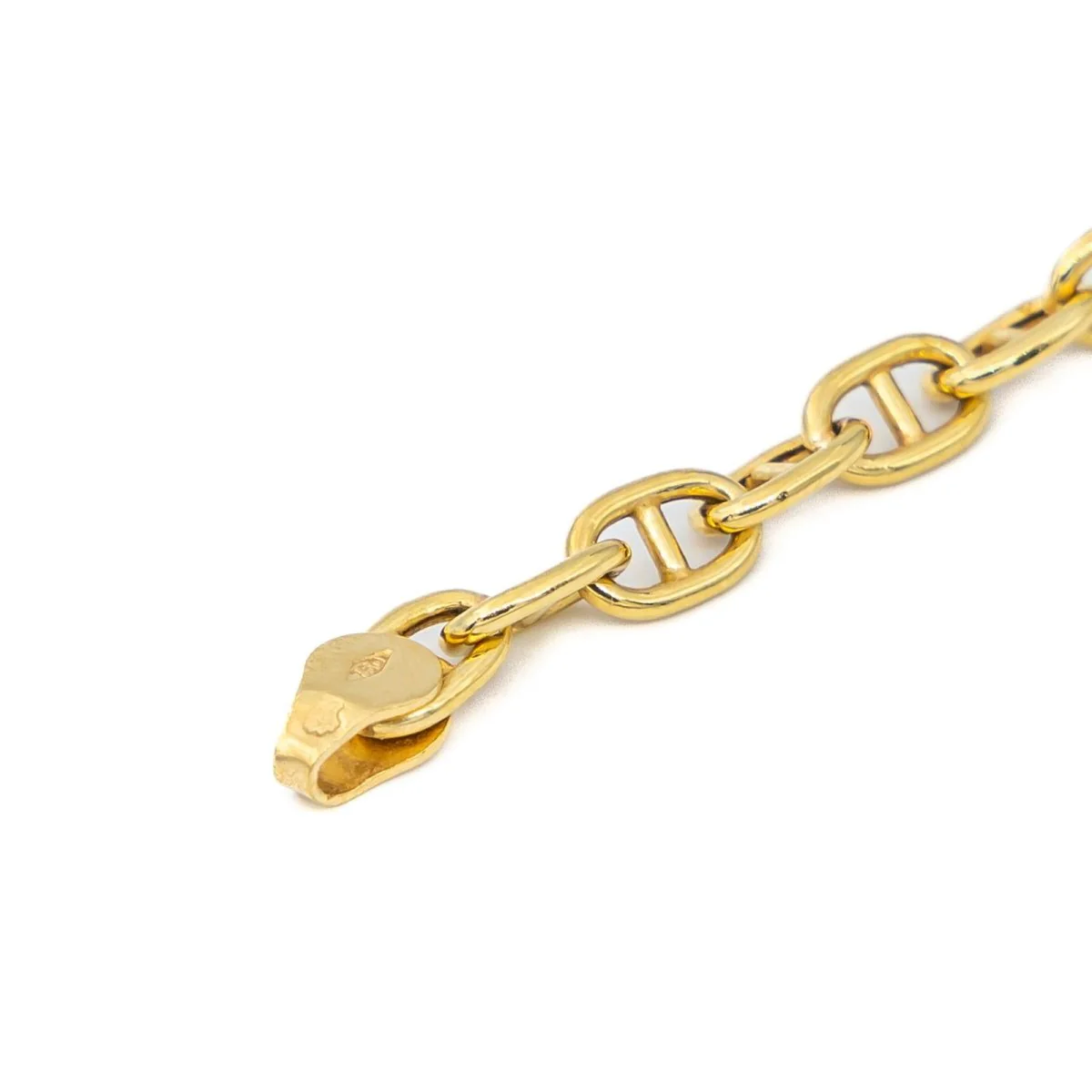Navy mesh necklace Yellow gold - Image 6