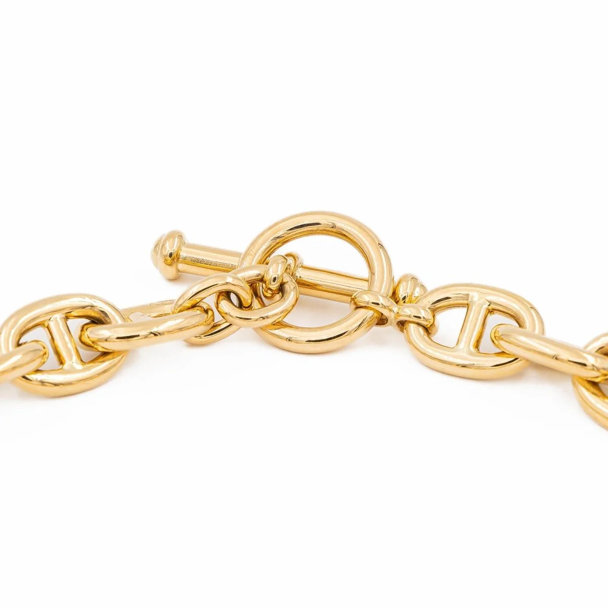 Marine mesh necklace in yellow gold - Image 4