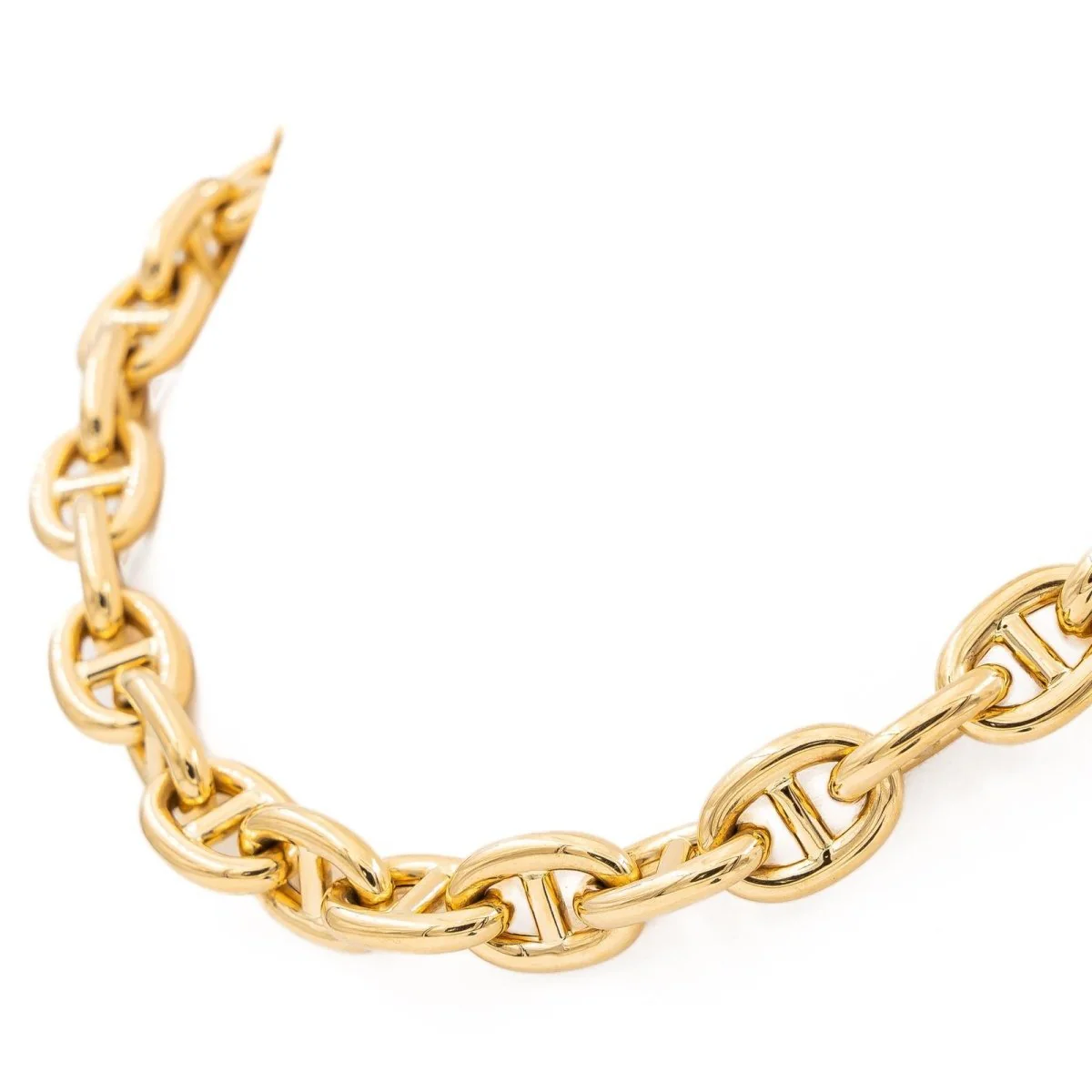 Marine mesh necklace in yellow gold - Image 5
