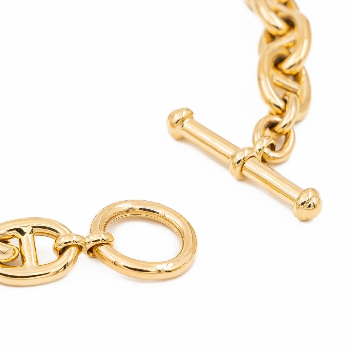 Marine mesh necklace in yellow gold - Image 6