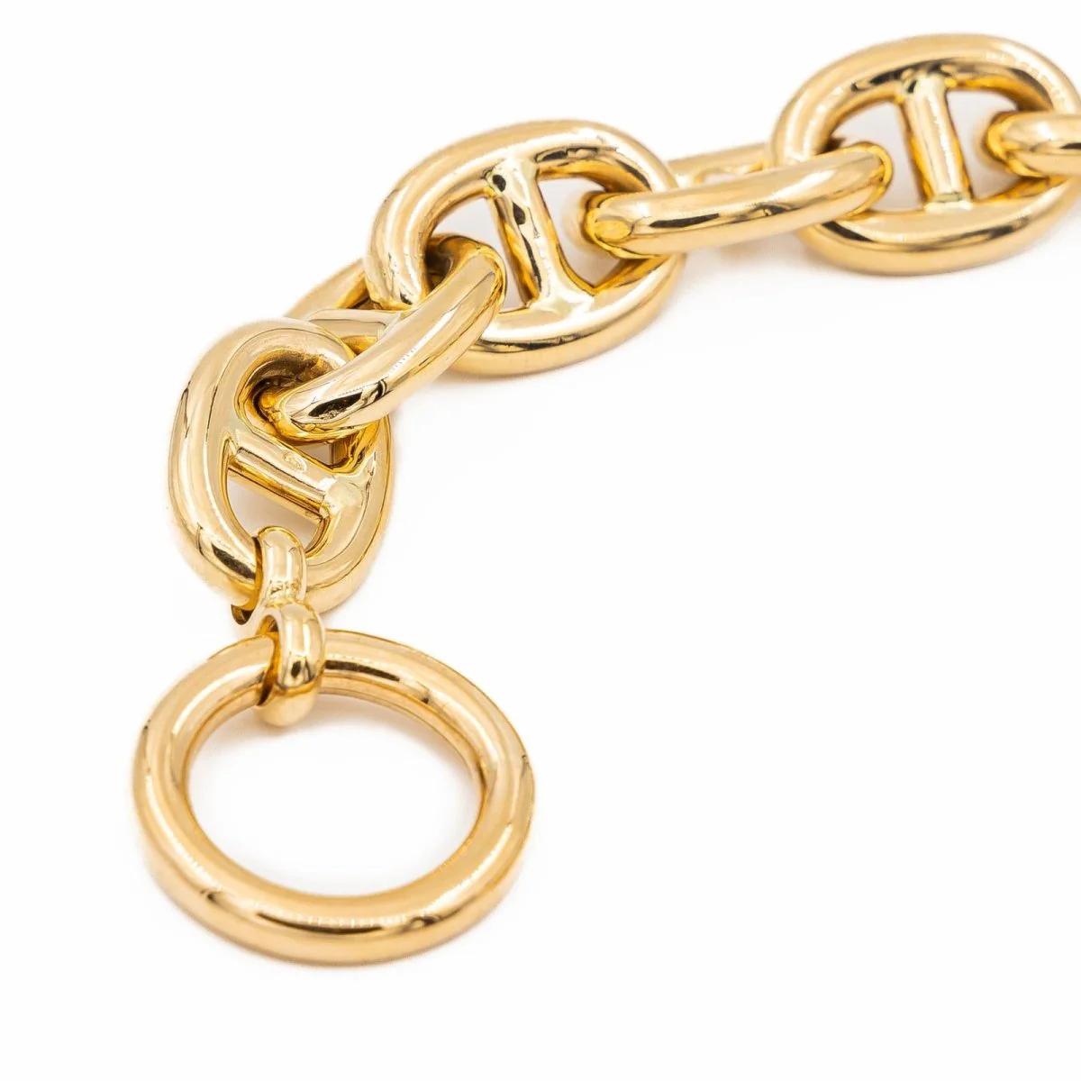 Marine mesh necklace in yellow gold - Image 7