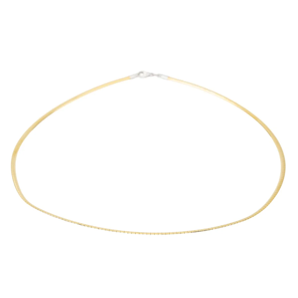Omega mesh necklace in white gold - Image 7