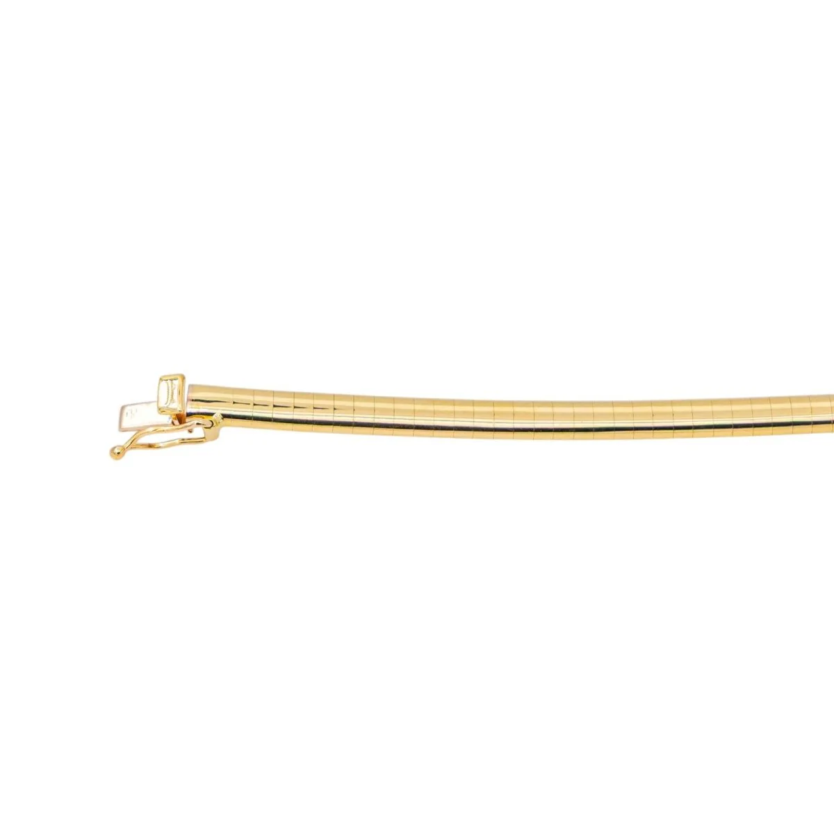 Yellow Gold Omega Link Necklace - Image 8
