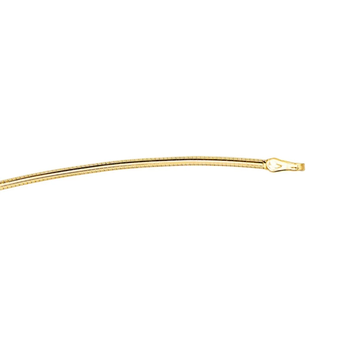 Yellow Gold Omega Link Necklace - Image 7