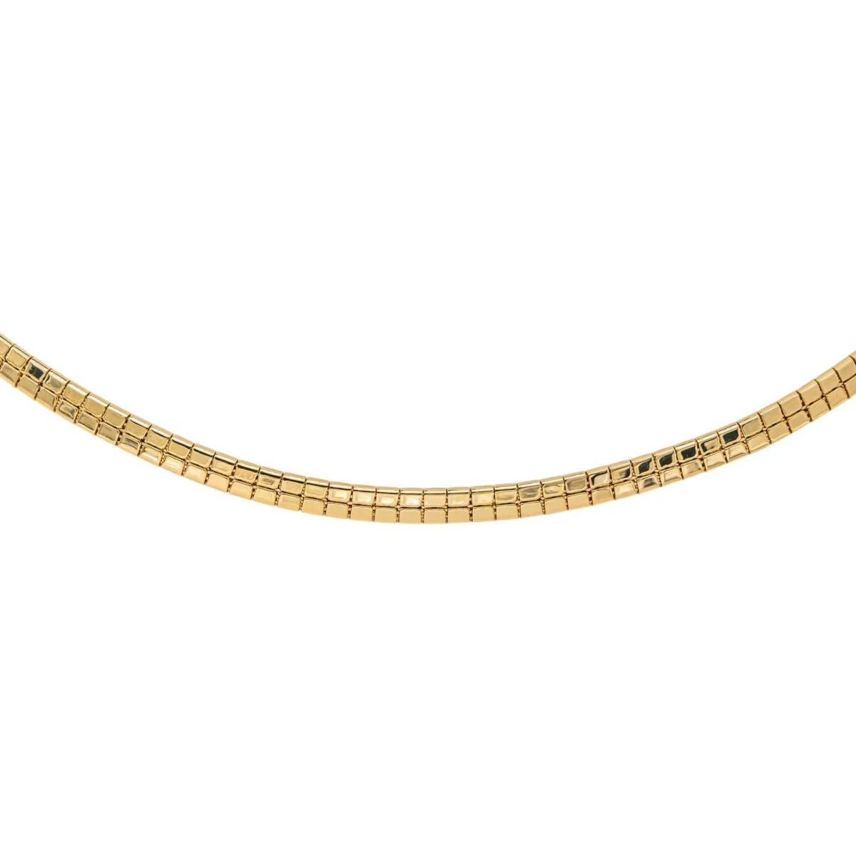 Yellow Gold Omega Link Necklace