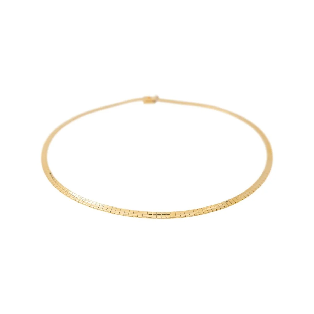 Yellow Gold Omega Link Necklace - Image 4