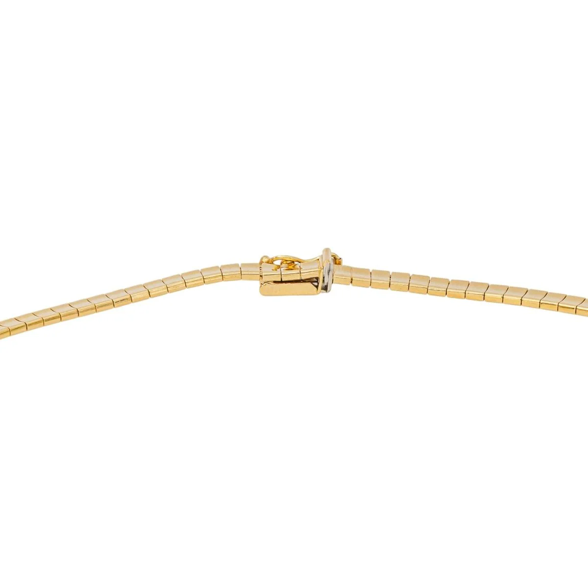 Yellow Gold Omega Link Necklace - Image 6