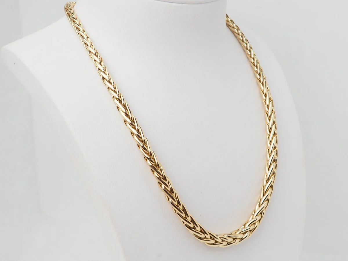 Gold Palm Link Necklace - Image 4