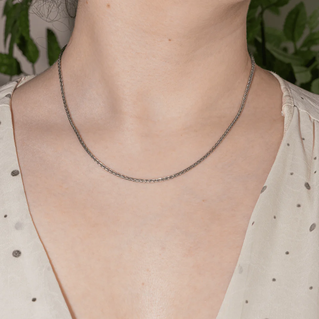 Necklace Mesh white gold - Image 2