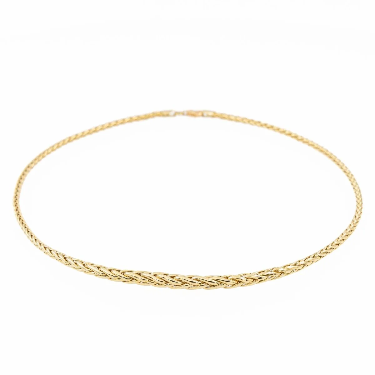 Palm tree mesh necklace Yellow gold - Image 3