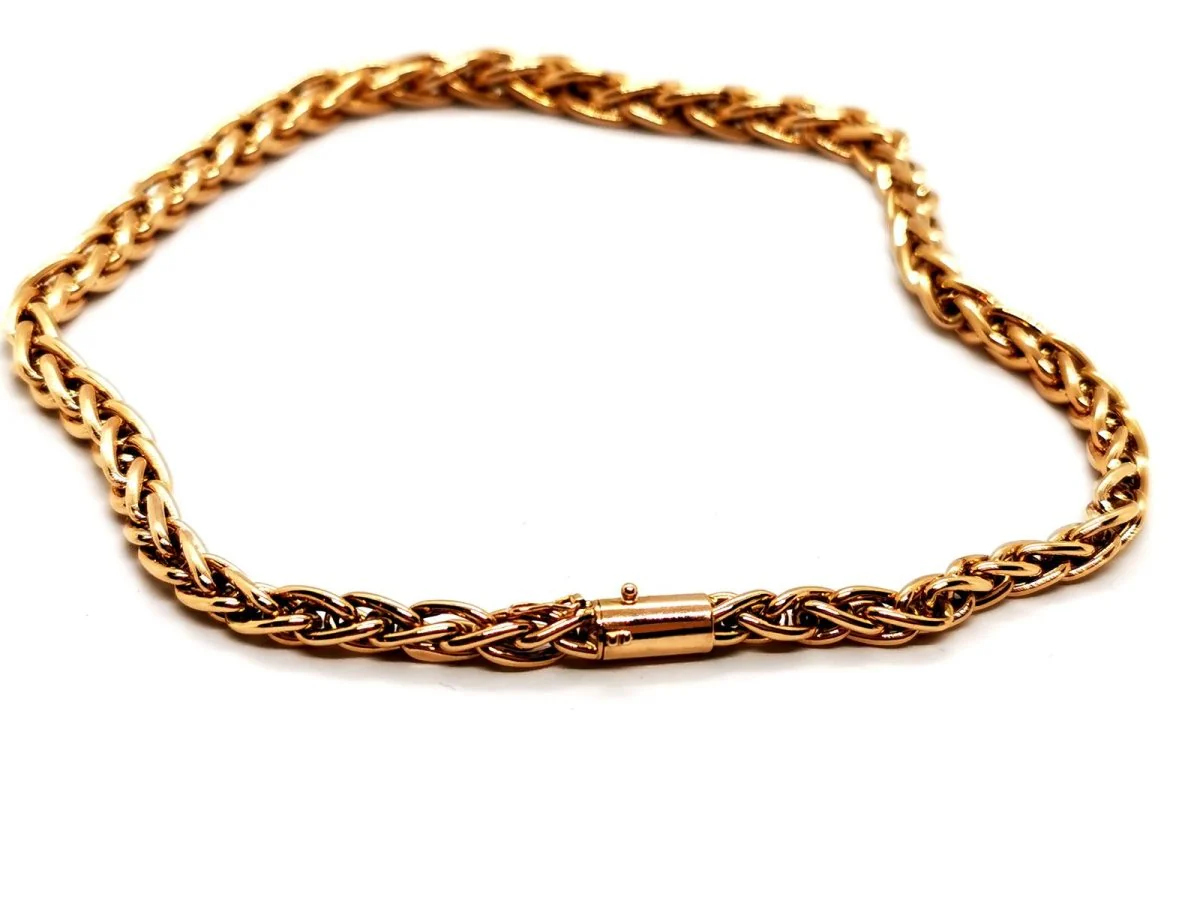 Palm tree mesh necklace Yellow gold - Image 2