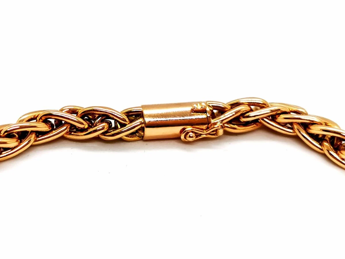 Palm tree mesh necklace Yellow gold - Image 5
