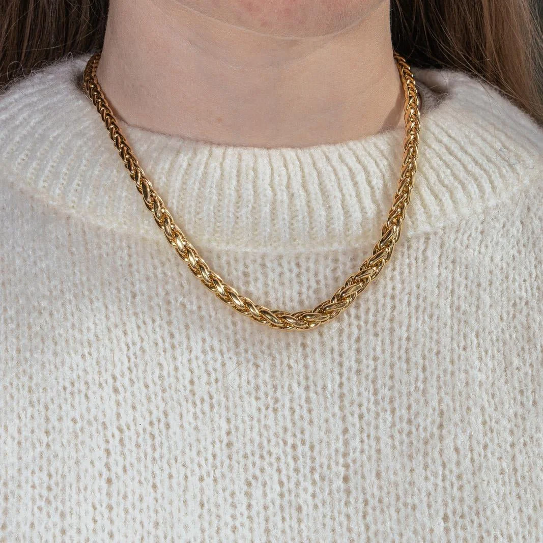 Necklace Palm mesh Yellow gold - Image 2
