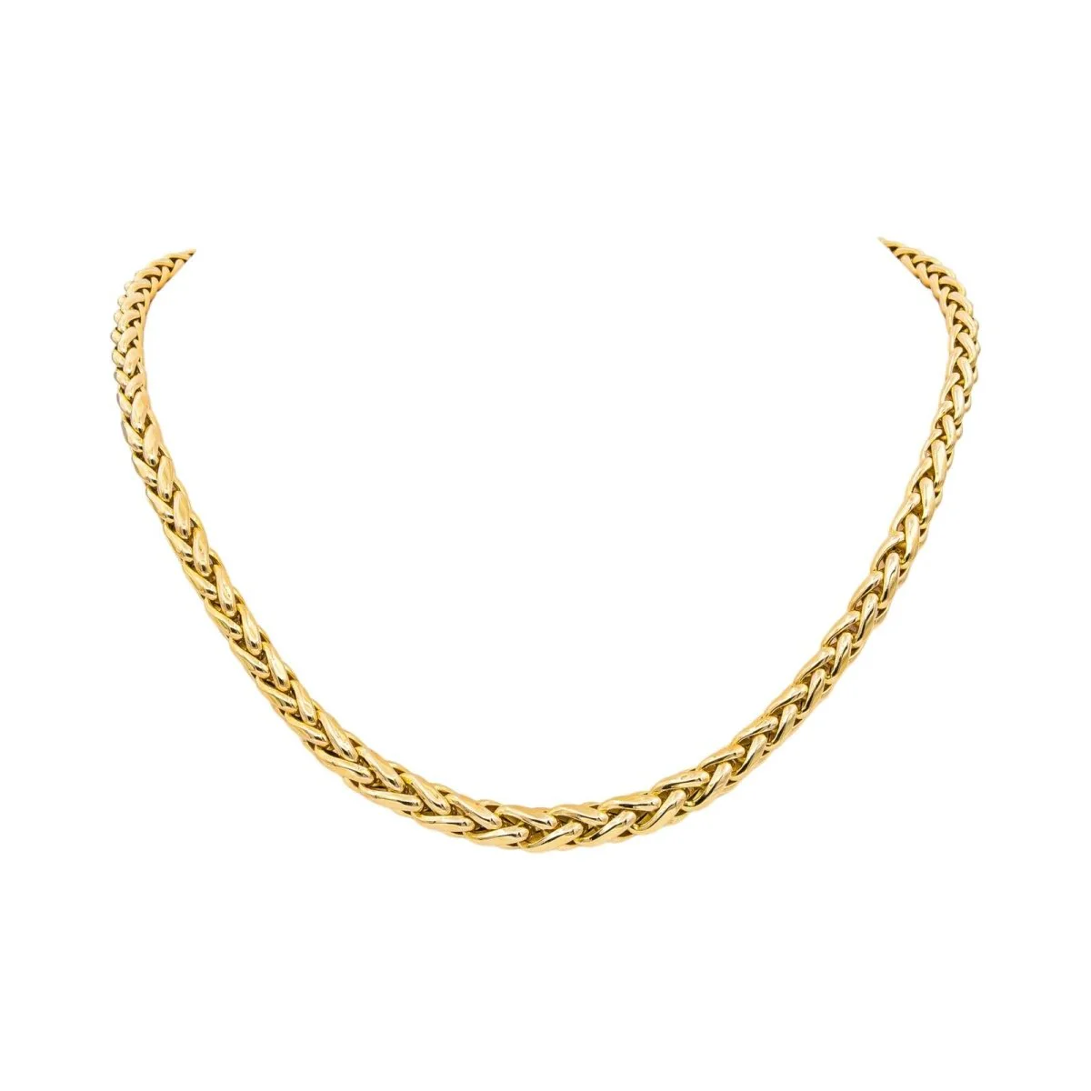Necklace Palm mesh Yellow gold - Image 3