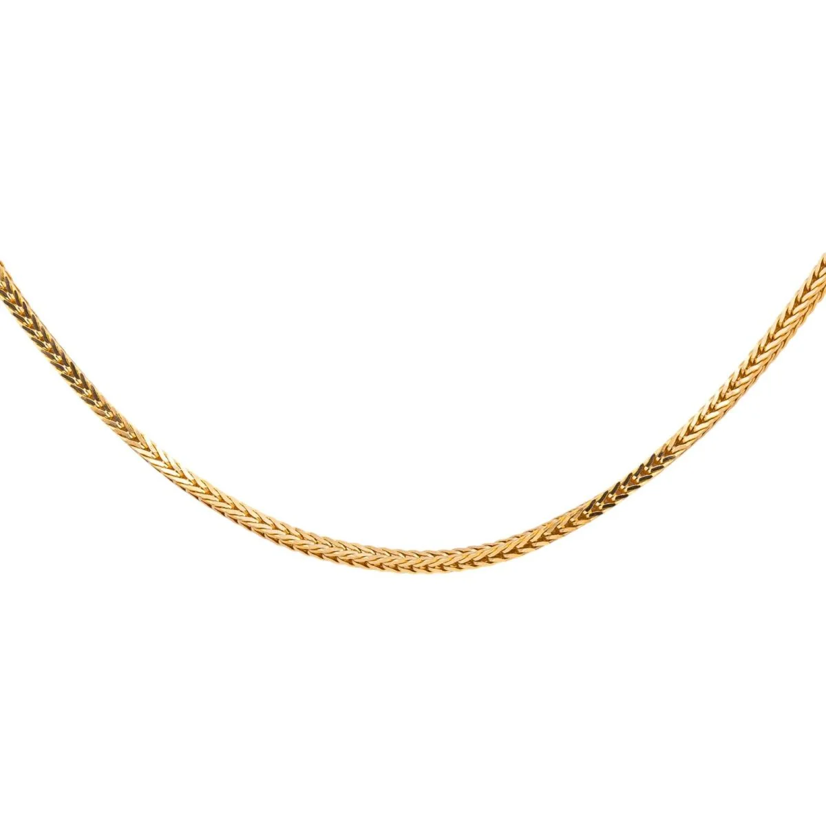 Link palm tree Necklace Yellow gold
